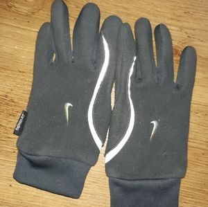 Women's Nike Fleece Running Dark Gray Gloves